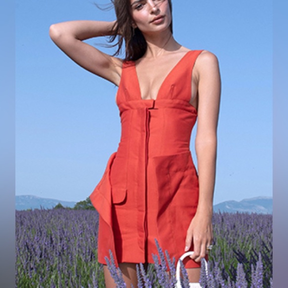 Jacquemus Vibrant Orange Mini Dress